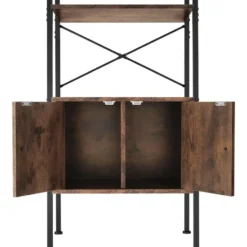 tectake Wandrek Brentwood 57,5x34x173cm, Industrieel Hout Donker, Rustiek