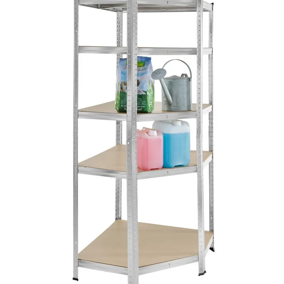 tectake Werkplaatsrek Gustav, 3-delig, 15 planken, 2625 kg, Zilver