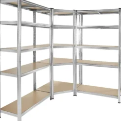 tectake Werkplaatsrek Gustav, 3-delig, 15 planken, 2625 kg, Zilver