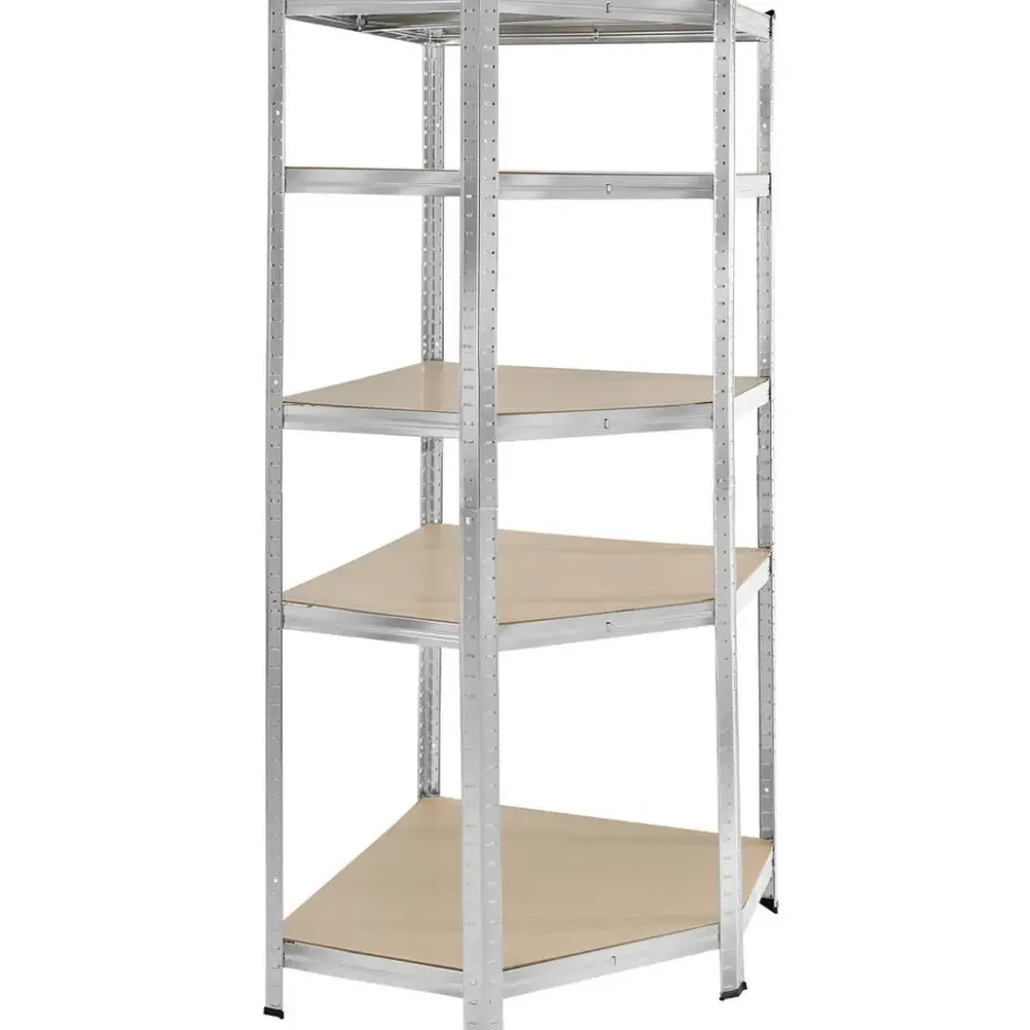 tectake Werkplaatsrek Gustav, 3-delig, 15 planken, 2625 kg, Zilver