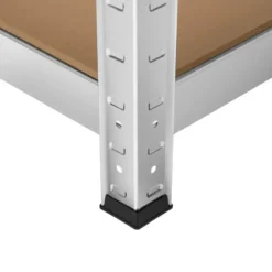 tectake Werkplaatsrek Gustav, 3-delig, 15 planken, 2625 kg, Zilver
