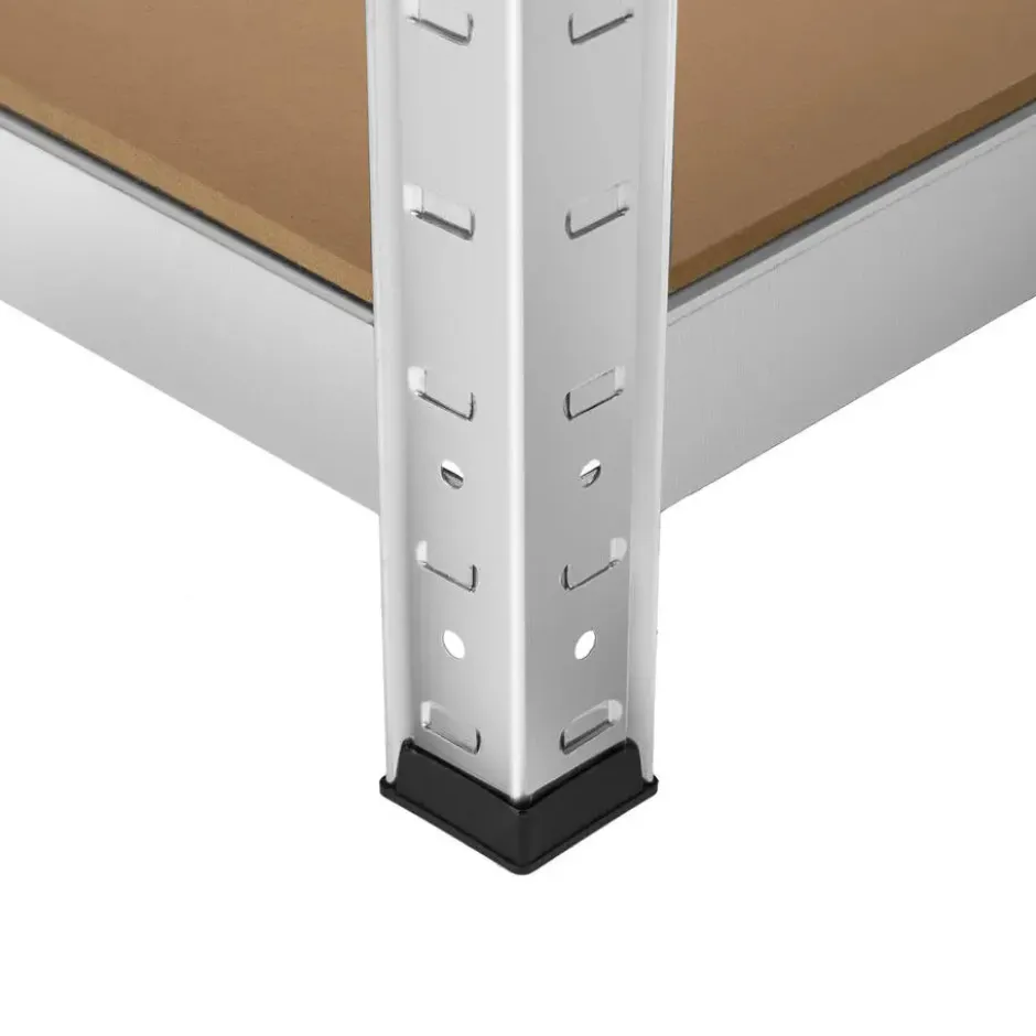 tectake Werkplaatsrek Gustav, 3-delig, 15 planken, 2625 kg, Zilver