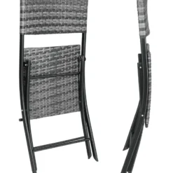 tectake Wicker balkonset Trevi, Grijs