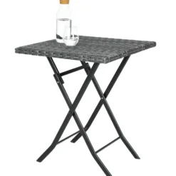 tectake Wicker balkonset Trevi, Grijs