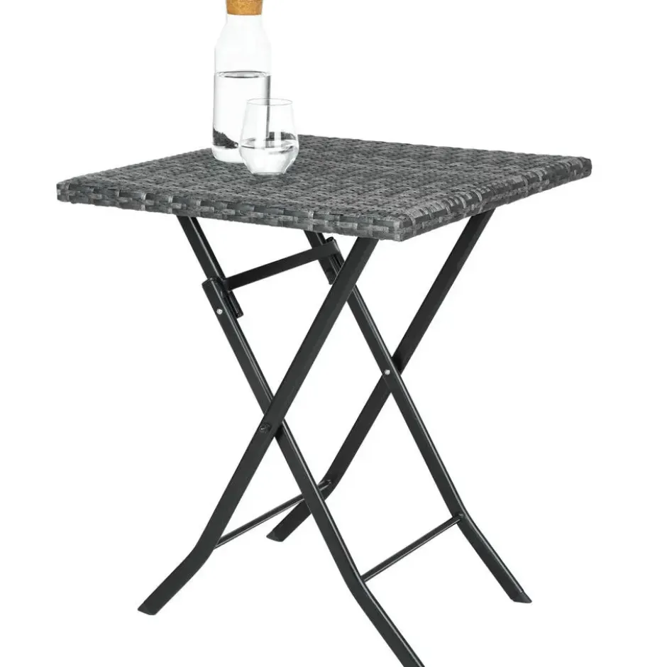tectake Wicker balkonset Trevi, Grijs