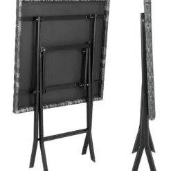 tectake Wicker balkonset Trevi, Grijs