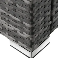 tectake Wicker hocker, Grijs