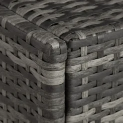 tectake Wicker ligbed Cassis, Grijs