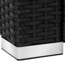 tectake Wicker lounge Lignano, Zwart