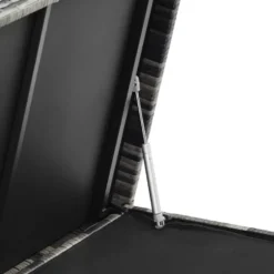 tectake Wicker opbergbox Kiruna met kunststof gaas, 120x55x61,5cm, 270l, Grijs