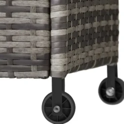 tectake Wicker opbergbox Kiruna met kunststof gaas, 120x55x61,5cm, 270l, Grijs