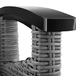 tectake Wicker stoel Rosarno, Grijs
