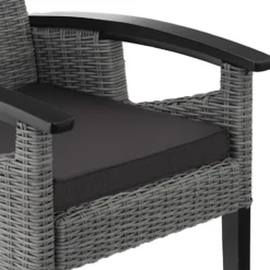 tectake Wicker stoel Rosarno, Grijs