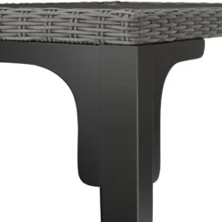 tectake Wicker tafel Foggia 196x87x76cm, Grijs