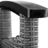 tectake Wicker tafel Tarent met 4 stoelen Rosarno, Grijs