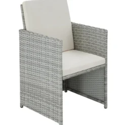 tectake Wicker tuinset Lausanne 2+1 - Lichtgrijs