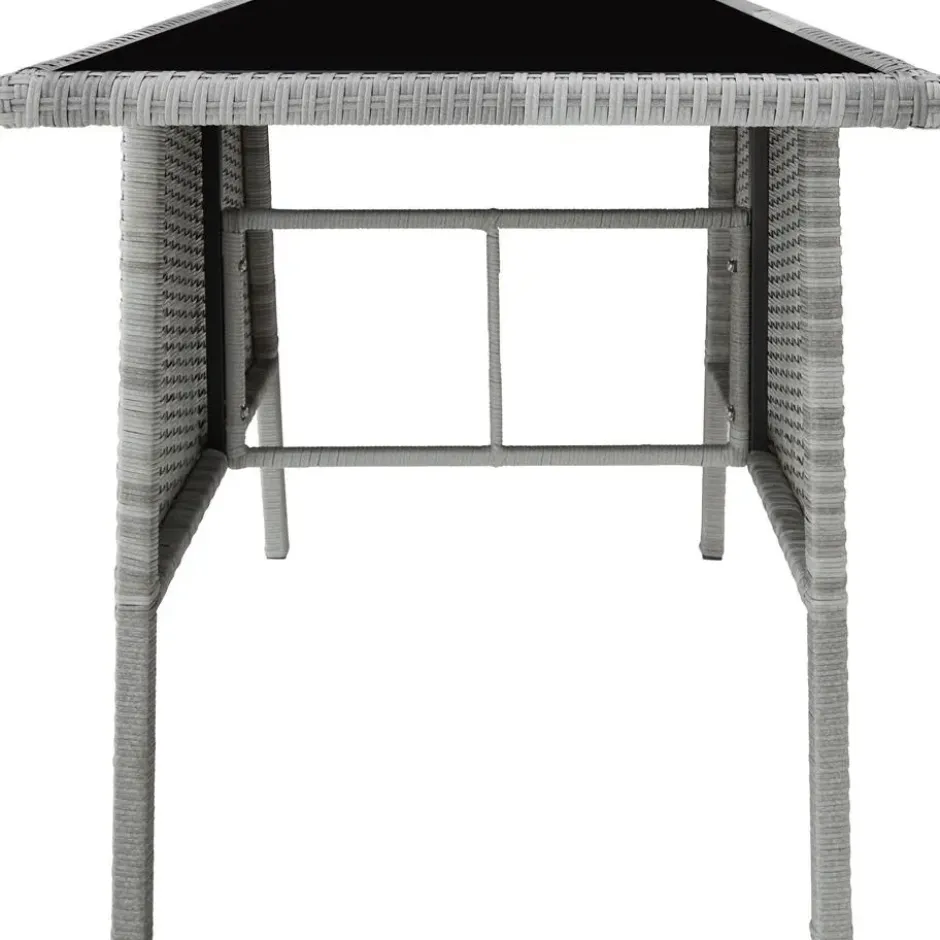 tectake Wicker tuinset Lausanne 2+1 - Lichtgrijs
