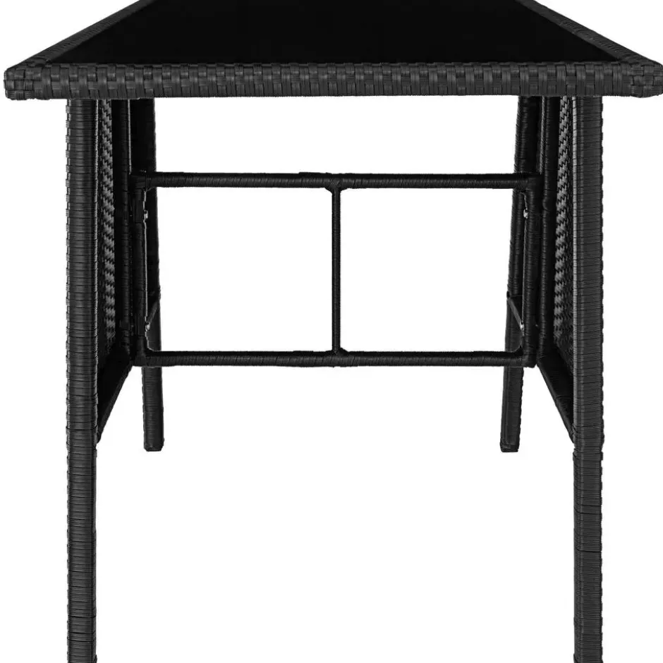 tectake Wicker tuinset Lausanne 2+1 - Zwart