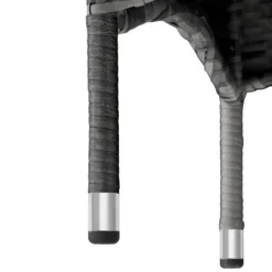 tectake 2 Wicker tuinstoelen met 4 kussenhoezen , Grijs/Lichtgrijs