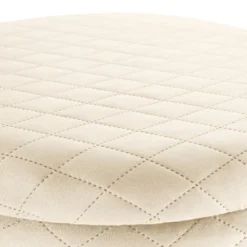 tectake Zitkruk Coco gestoffeerd in fluweellook 300kg met opbergruimte, Crème