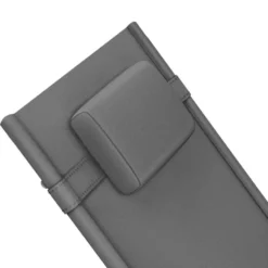 tectake Zonnebed Set van 2, Grijs, Weerbestendig, Met Kussens, Inclusief Zijvak