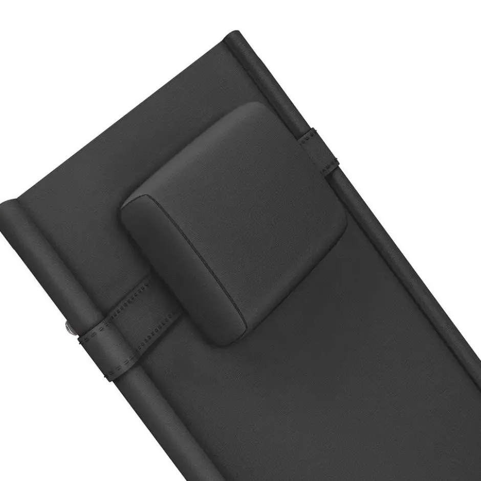 tectake Zonnebed Taya, ergonomisch, schommelfunctie, Zwart