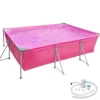 tectake Zwembad rechthoekig met filterpomp 300 x 207 x 70 cm, Roze