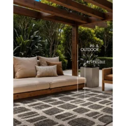 Ted Baker Buitenkleed Haringey Zwart Wit - 200x300 CM