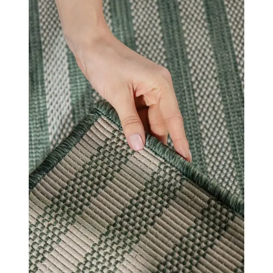 Ted Baker Buitenkleed Haringey Groen Wit - 120x170 CM