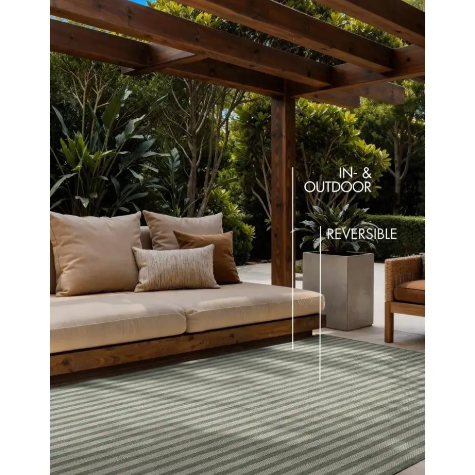 Ted Baker Buitenkleed Haringey Groen Wit - 120x170 CM