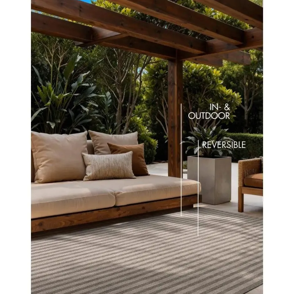 Ted Baker Buitenkleed Haringey Grijs Wit - 120x170 CM