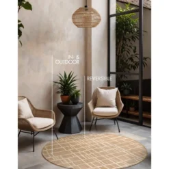 Ted Baker Rond Buitenkleed Haringey Jute Wit - 200 CM Ø