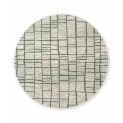 Ted Baker Rond Buitenkleed Haringey Groen Wit - 160 CM Ø