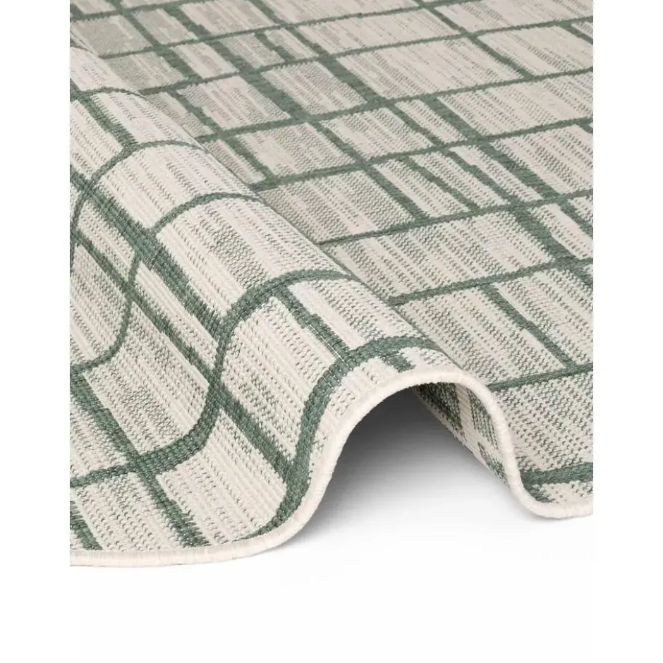 Ted Baker Rond Buitenkleed Haringey Groen Wit - 160 CM Ø