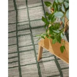 Ted Baker Rond Buitenkleed Haringey Groen Wit - 160 CM Ø