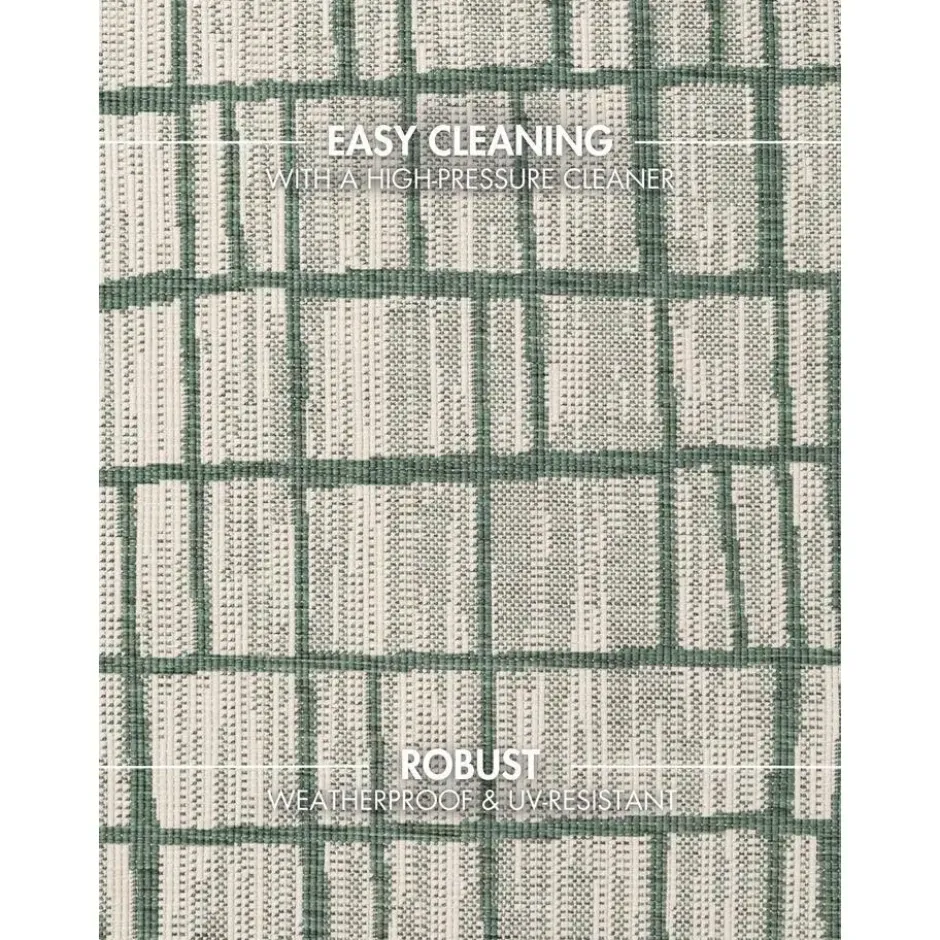Ted Baker Rond Buitenkleed Haringey Groen Wit - 160 CM Ø
