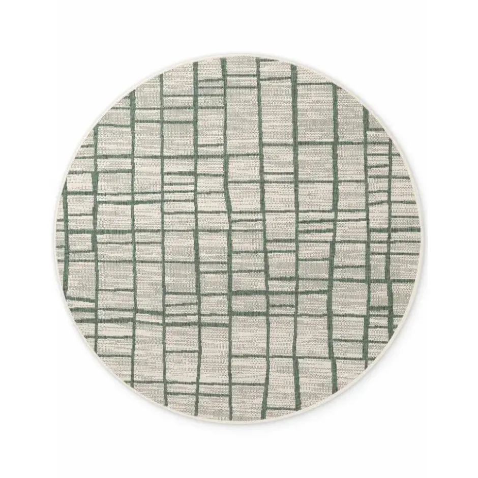 Ted Baker Rond Buitenkleed Haringey Groen Wit - 200 CM Ø
