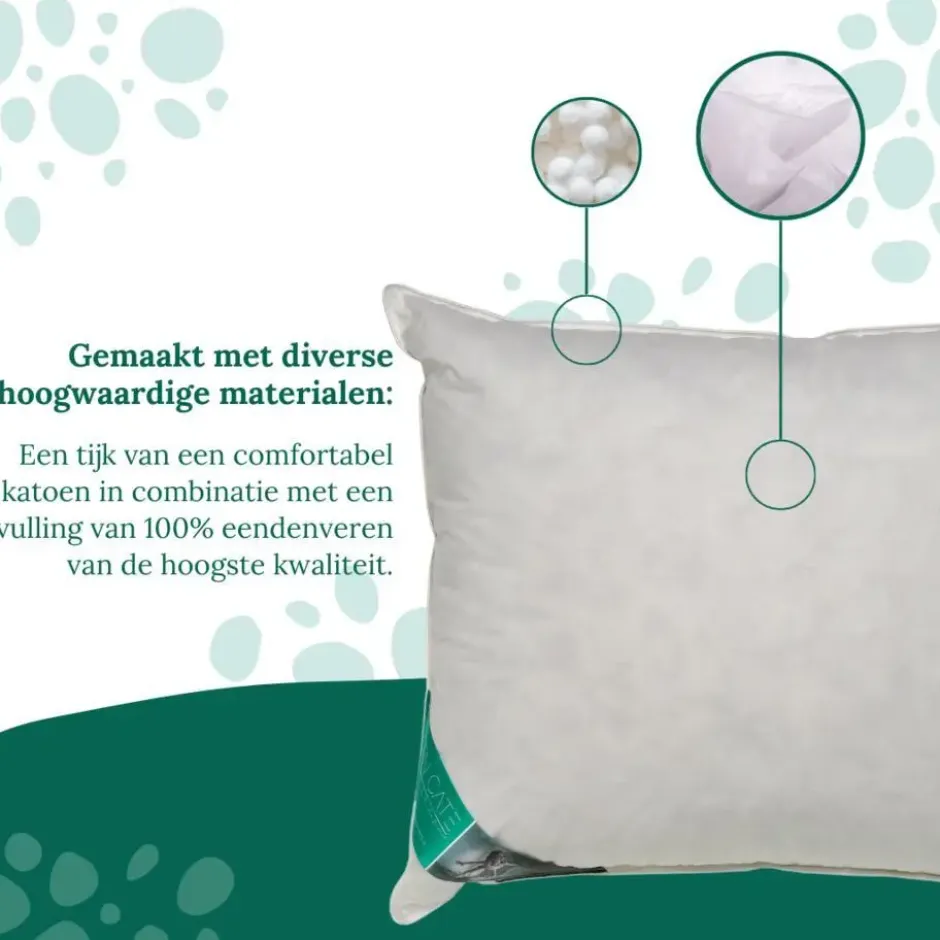 Ten Cate 100% Eendenveren Hoofdkussen - 60x70 - 2 stuks