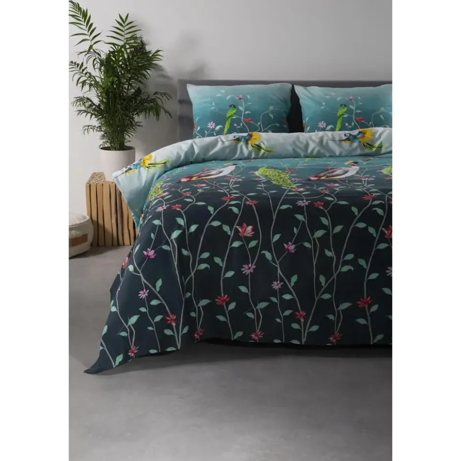 Ten Cate Katoenen Dekbedovertrek - 200x200/220 - Marit Blauw