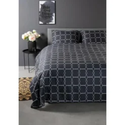 Ten Cate Katoenen Dekbedovertrek - 200x200/220 cm - Graphic Gray