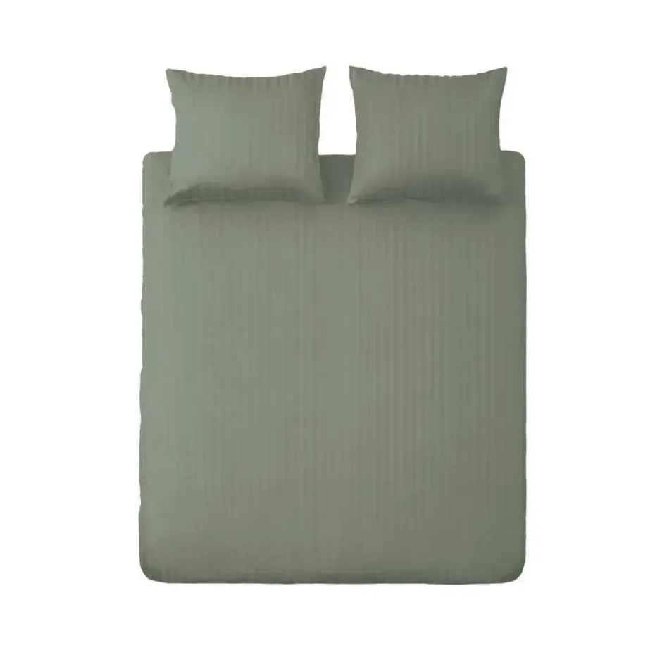 Ten Cate 100% Katoensatijnen Tweepersoons Dekbedovertrek - 200x200/220 - Groen