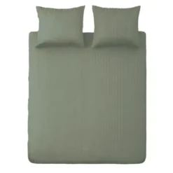 Ten Cate 100% Katoensatijnen Tweepersoons Dekbedovertrek - 200x200/220 - Groen
