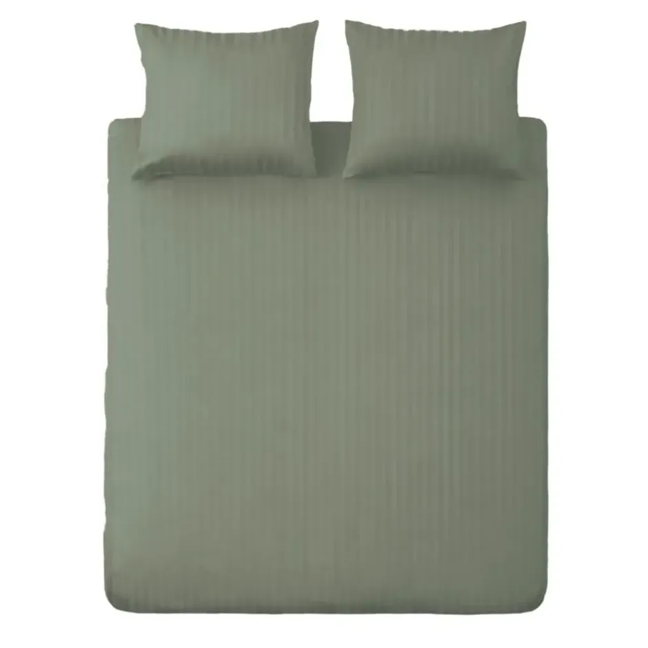 Ten Cate 100% Katoensatijnen Tweepersoons Dekbedovertrek - 200x200/220 - Groen