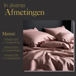Ten Cate Premium Katoensatijnen Dekbedovertrek 200x200/220 - Blush