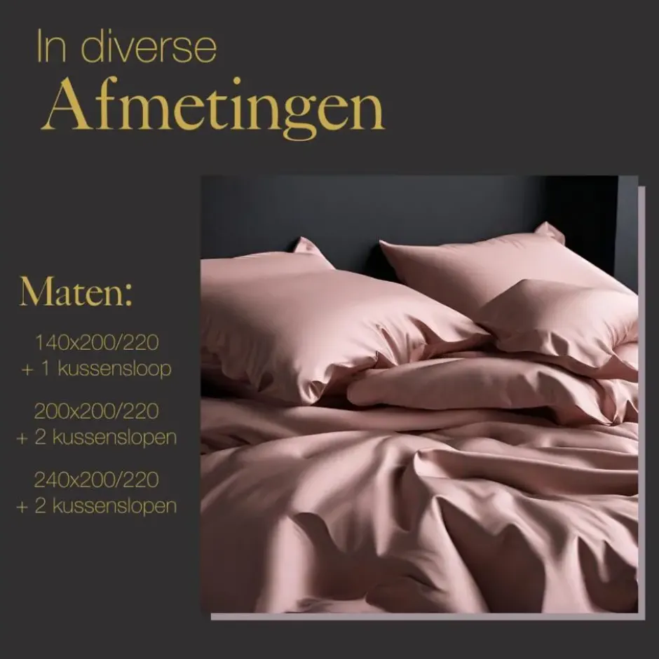 Ten Cate Premium Katoensatijnen Dekbedovertrek 200x200/220 - Blush
