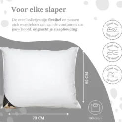 Ten Cate - Synthetisch Hoofdkussen - 60x70