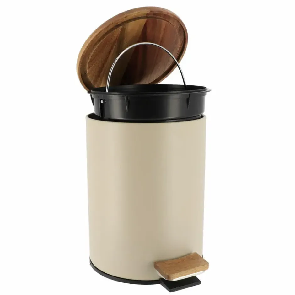 Tendance Badkamer prullenbak Bamboo vibe - soft close - 3 ltr