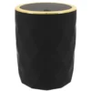 Tendance Badkamer prullenbak Diamond - zwart - 8 x 34 cm