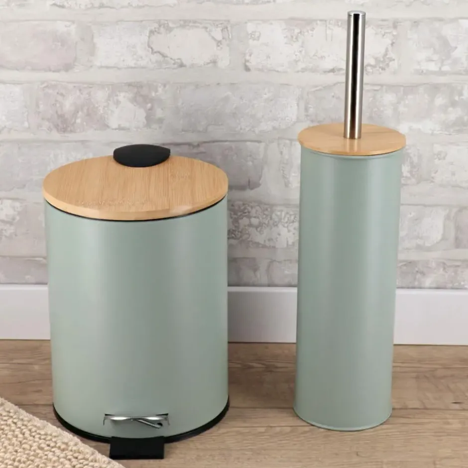 Tendance Badkamer prullenbak Bamboo vibe - soft close - 3 ltr