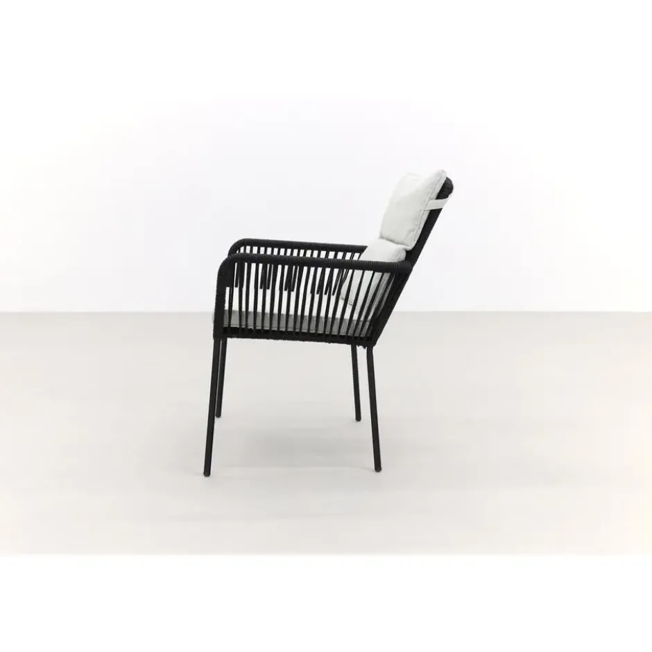 Teresa dining rope tuinstoel - Black